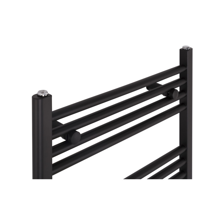 Grzejnik łazienkowy wodno-elektryczny Constans 1500x600 D50 czarny 600W, zawór Multiflow