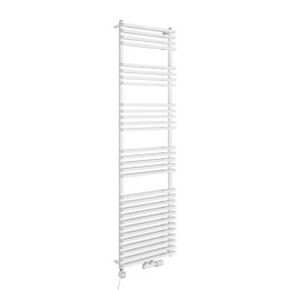 Grzejnik łazienkowy wodno-elektryczny Riva 1800x500 biały 1000W, zawór Multiflow