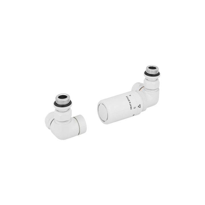 Zestaw termostatyczny TRI AXIAL VALVE NEW, biały prawy