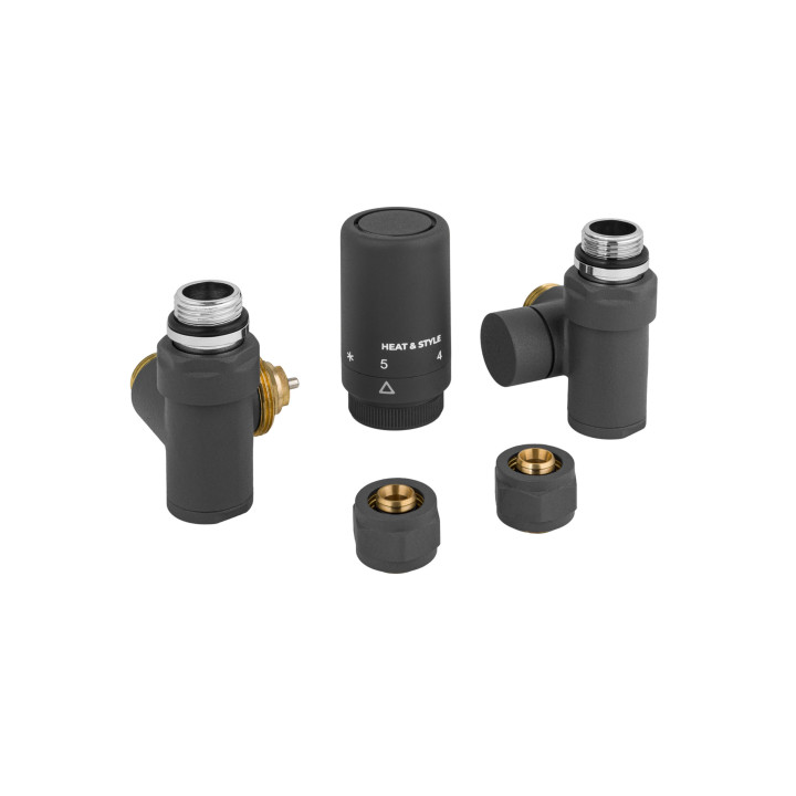 Zestaw termostatyczny HYBRID VALVE NEW, grafit lewy