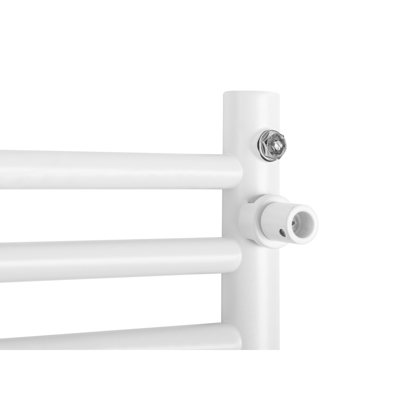 Grzejnik łazienkowy wodno-elektryczny Noemi 1215x500 biały mat SINGLE PIPE VALVE + TANGO