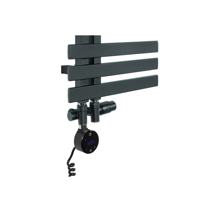 Grzejnik łazienkowy Elche EL-945x400-D50L/P-G grafit