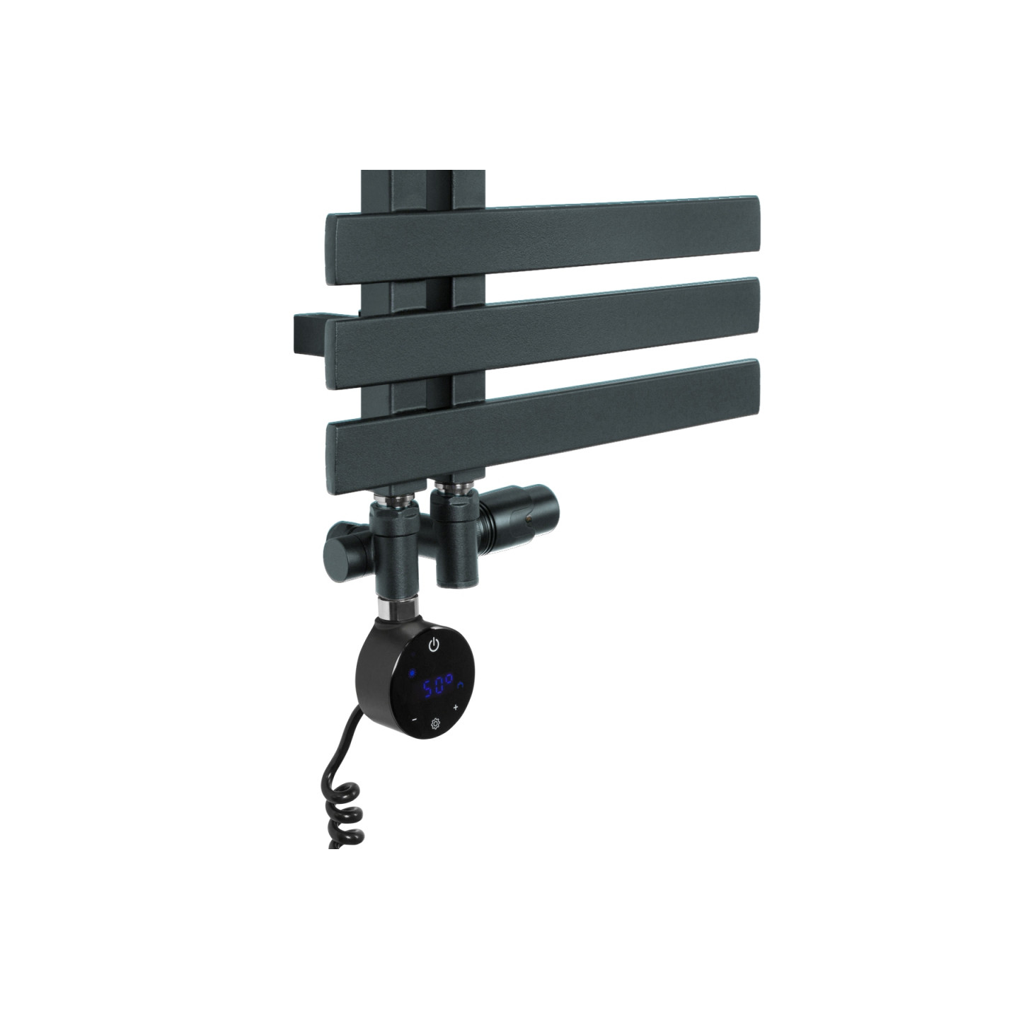 Grzejnik łazienkowy Elche EL-945x400-D50L/P-G grafit
