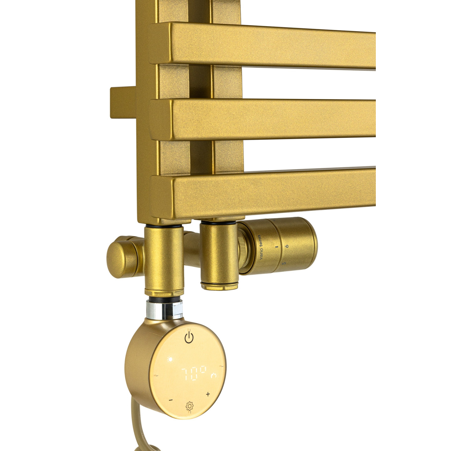 Grzejnik łazienkowy Lolly LO-1200x500-D50L/P-Z złoty