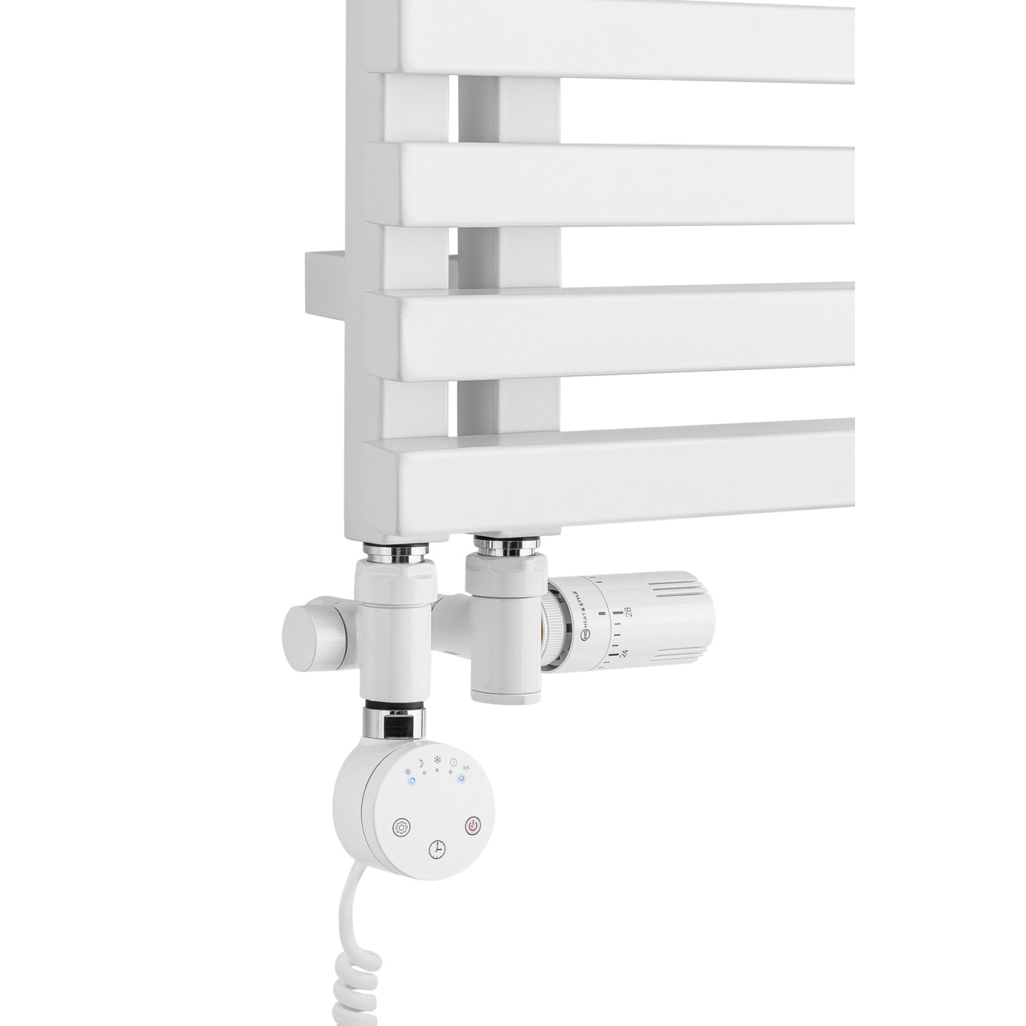 Grzejnik łazienkowy Lolly LO-870x400-D50L/P-W biały mat