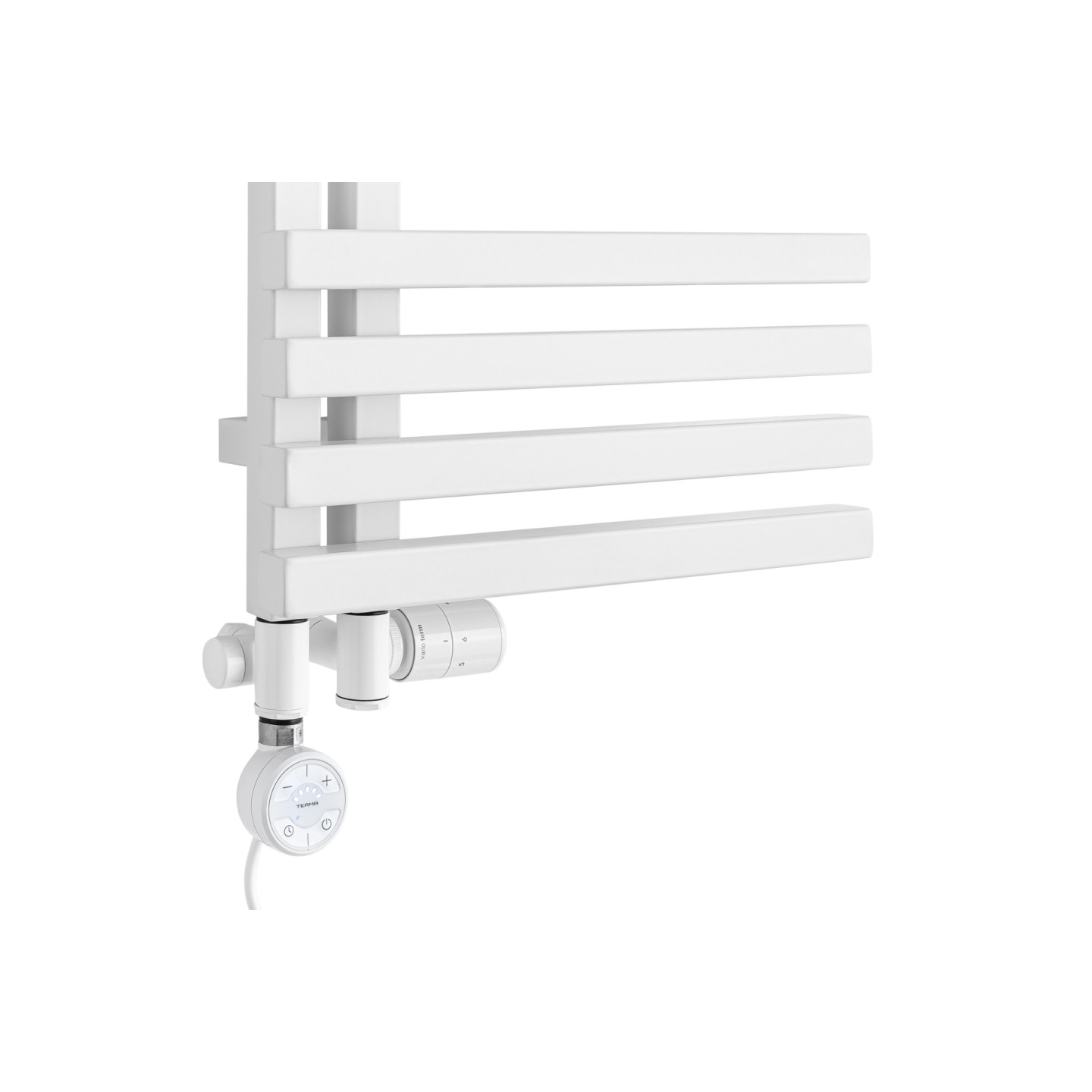 Grzejnik łazienkowy Lolly LO-870x400-D50L/P-W biały mat