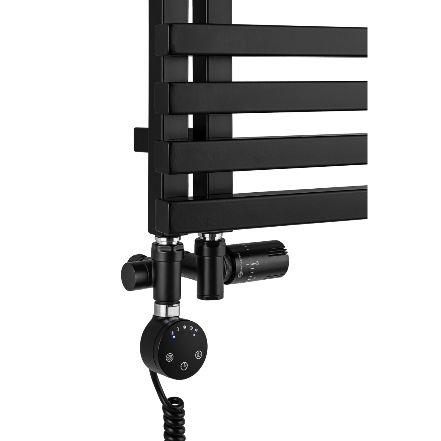 Grzejnik łazienkowy Lolly LO-870x400-D50L/P-B czarny mat