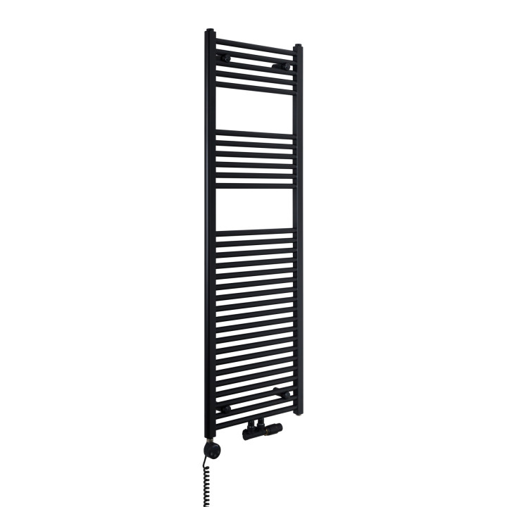 Grzejnik łazienkowy wodno-elektryczny Constans 1500x500 D50 czarny 600W