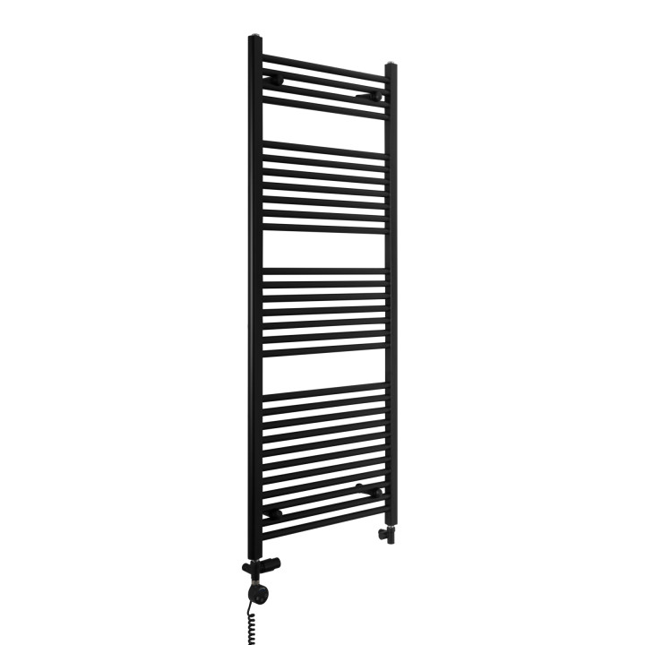 Grzejnik łazienkowy wodno-elektryczny Constans 1500x600 czarny 600W