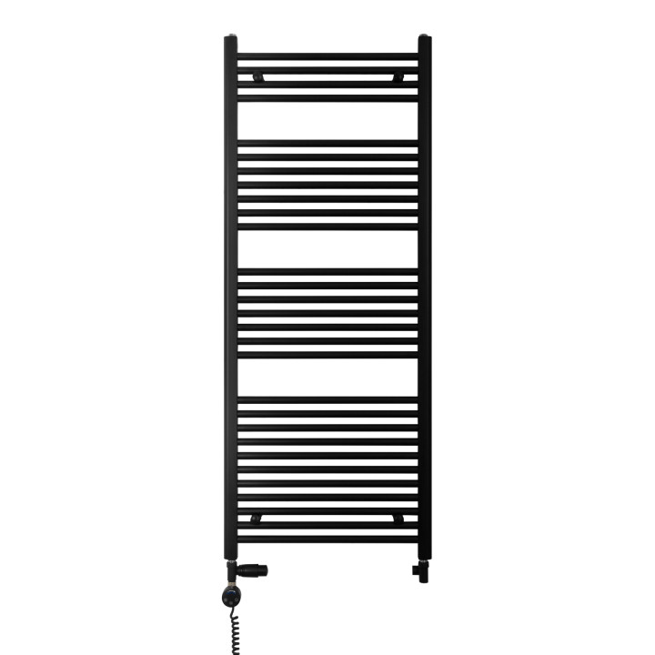Grzejnik łazienkowy wodno-elektryczny Constans 1500x600 czarny 600W