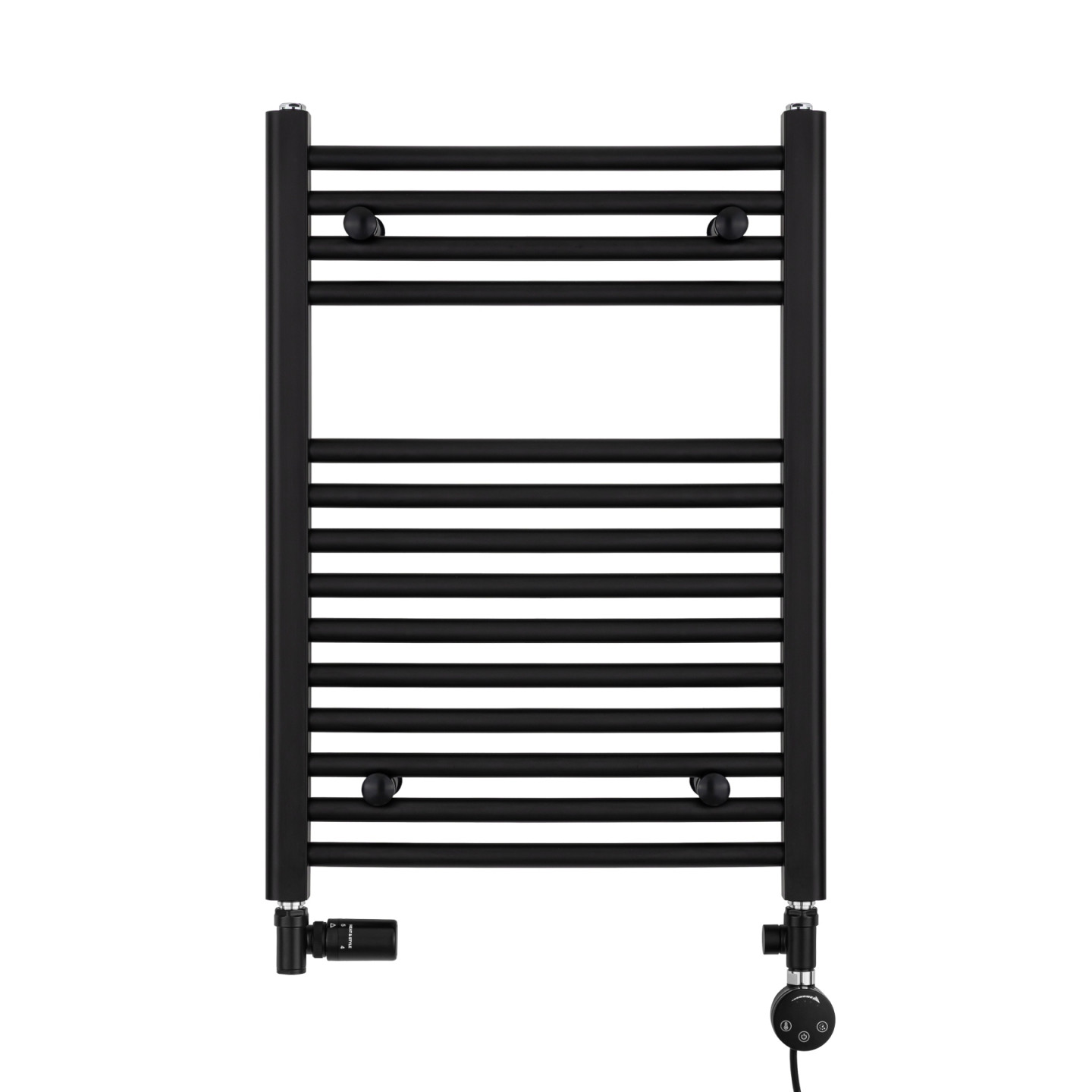 Grzejnik łazienkowy wodno-elektryczny Constans 700x500 czarny 300W