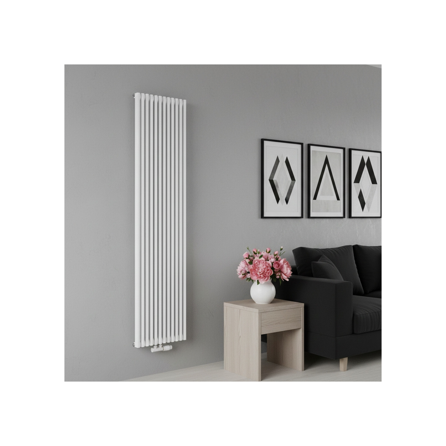 Grzejnik dekoracyjny Diva 1800x460 biały mat