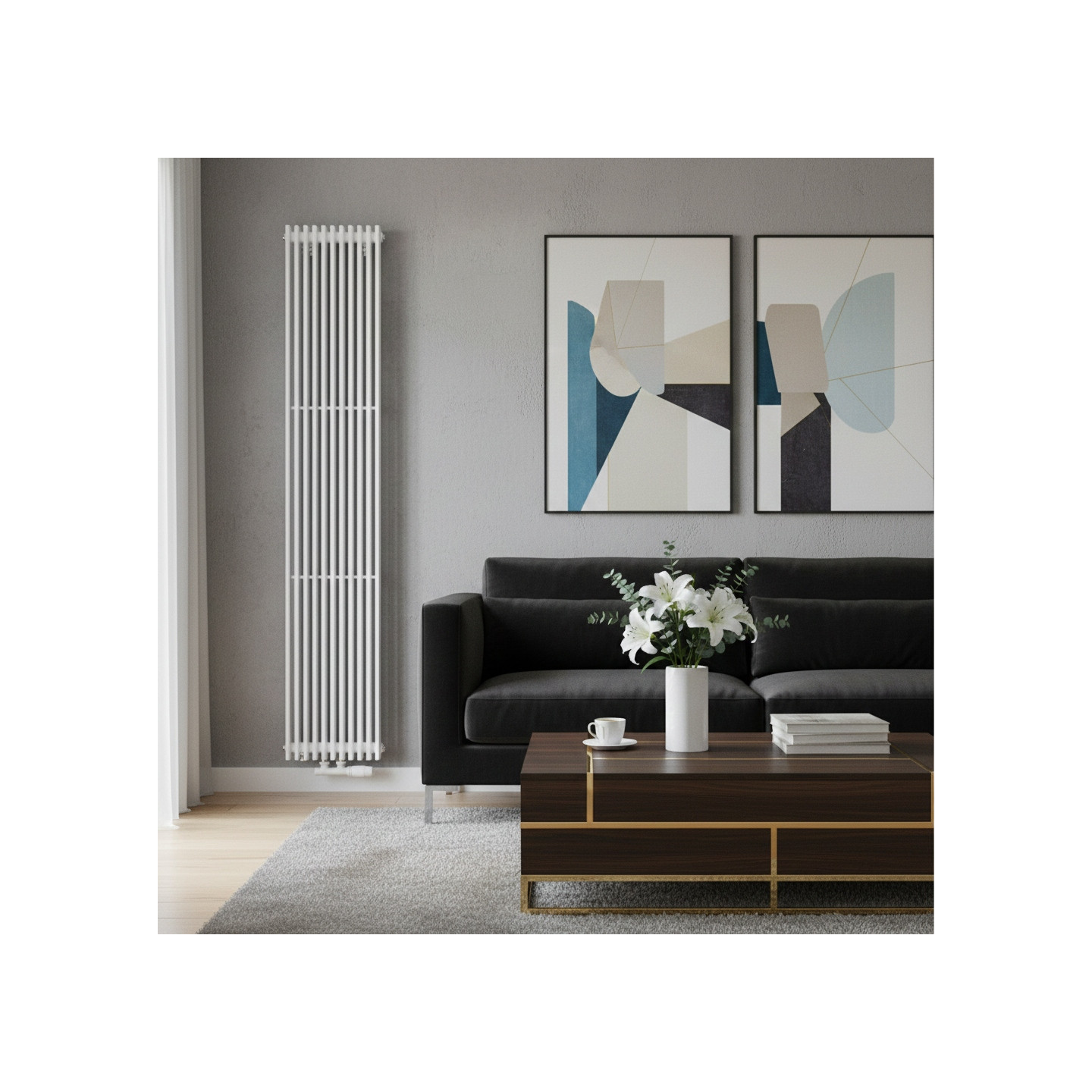 Grzejnik dekoracyjny Highliner HG1-1800x300-D50-W biały