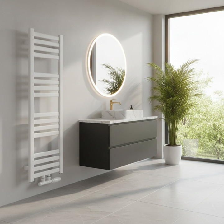 Grzejnik łazienkowy Neso NS-1005x300-D50-W biały
