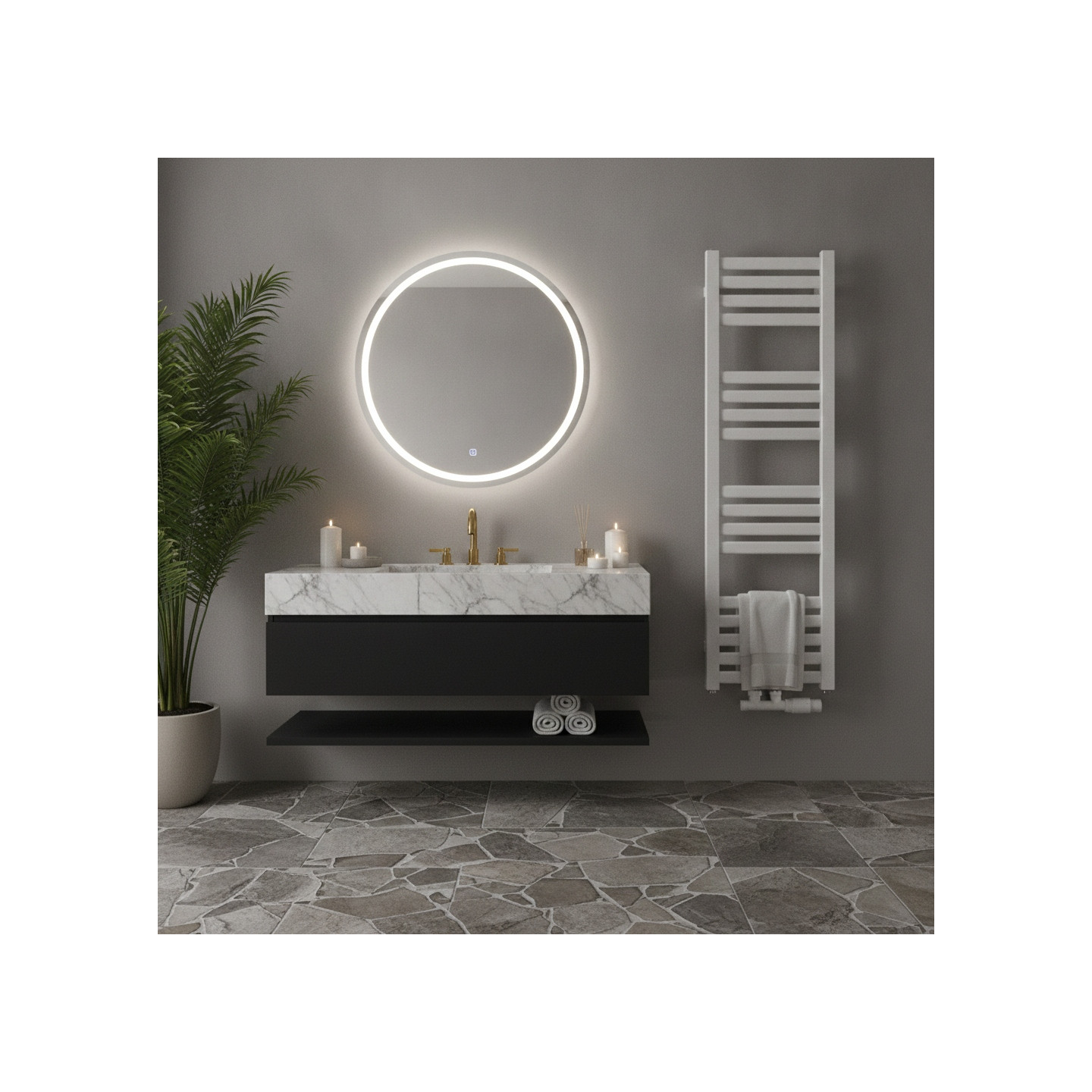 Grzejnik łazienkowy Neso NS-1005x300-D50-W biały