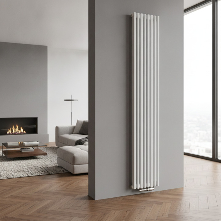 Grzejnik dekoracyjny Diva 1800x300 biały mat