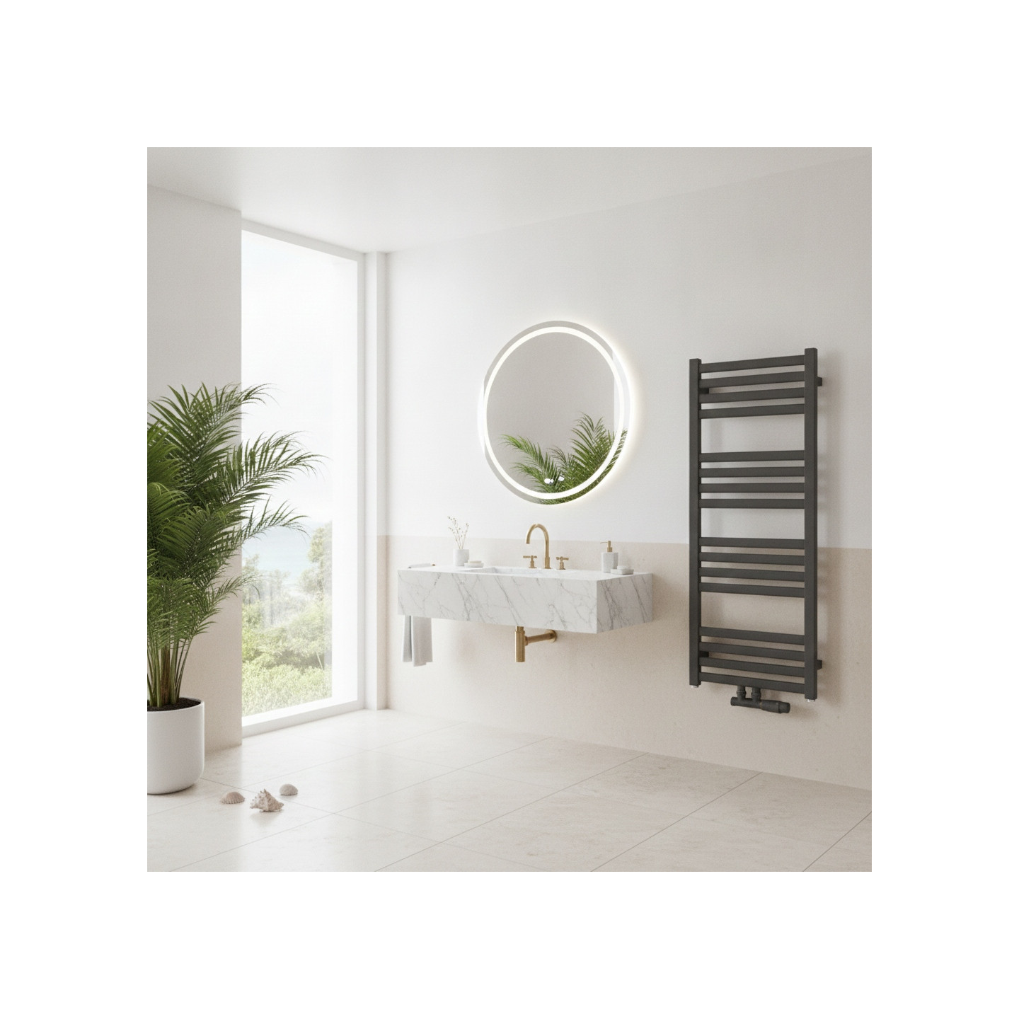 Grzejnik łazienkowy Neso NS-1005x400-D50-G grafit