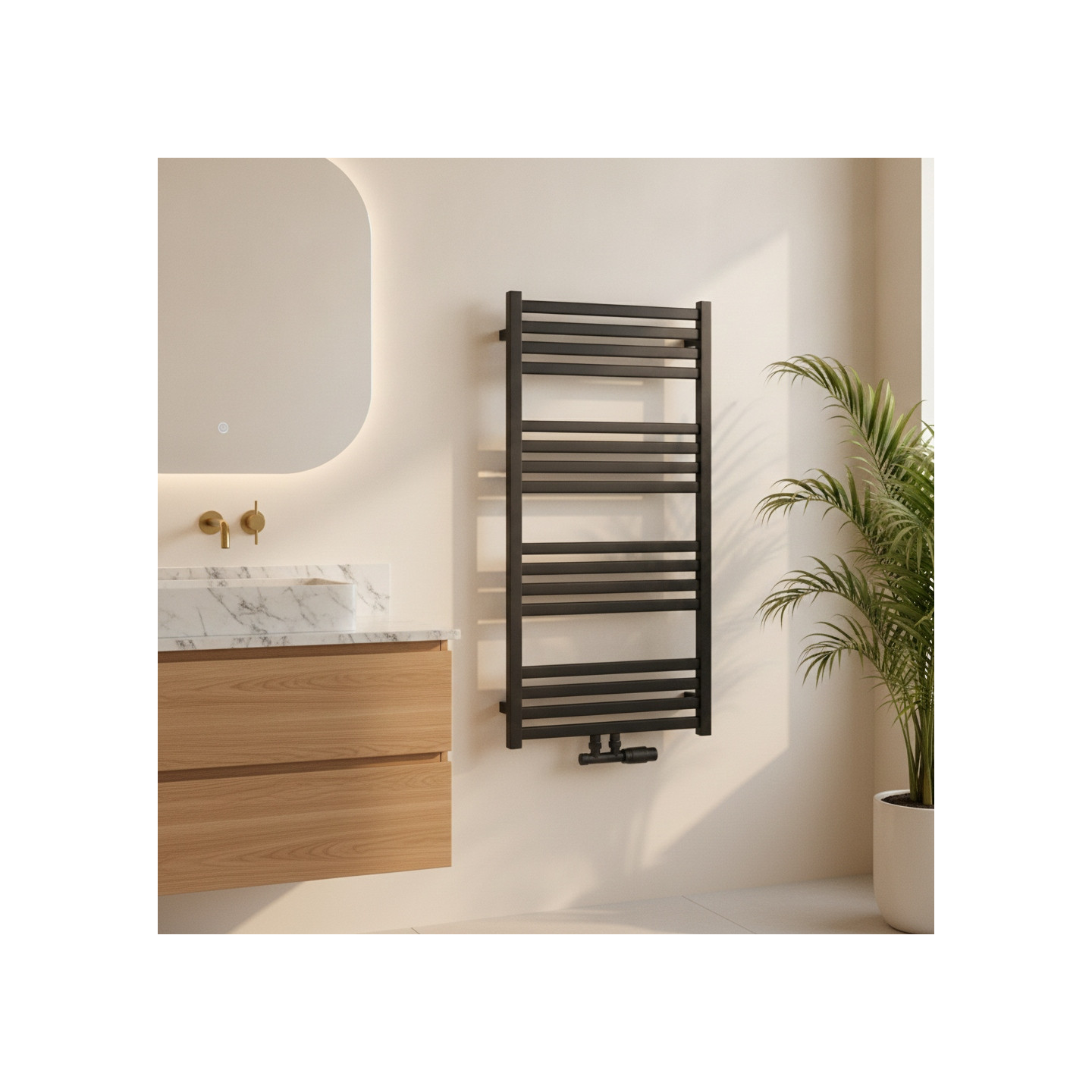 Grzejnik łazienkowy Neso NS-1005x500-D50-B czarny