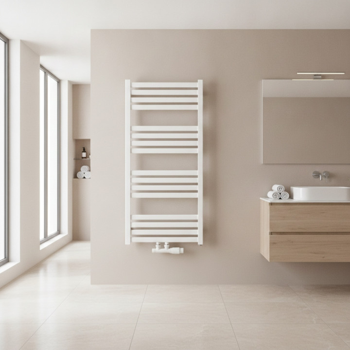Grzejnik łazienkowy Neso NS-1005x500-D50-W biały