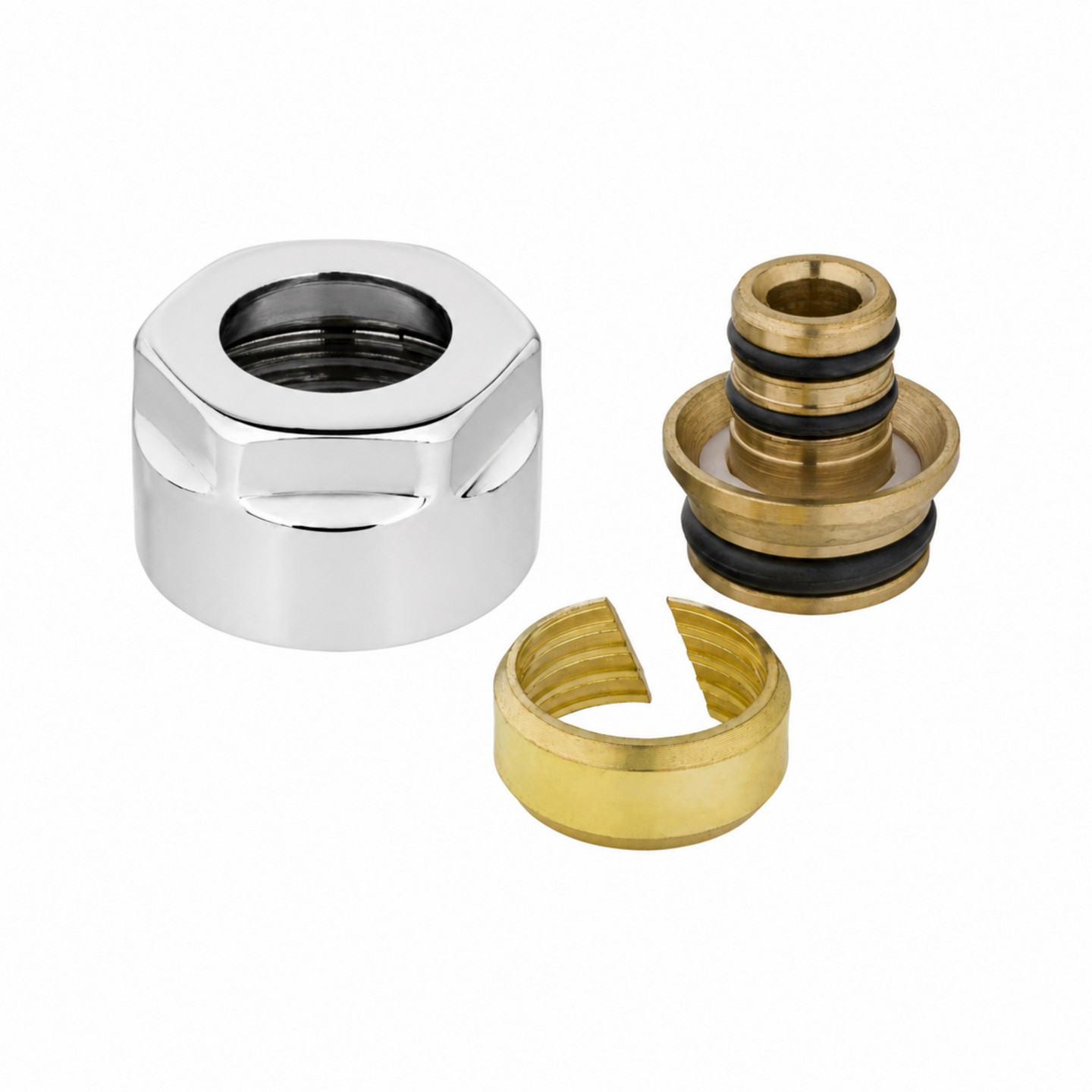 Złączka zaciskowa GW 3/4 x PEX16x2 chrom