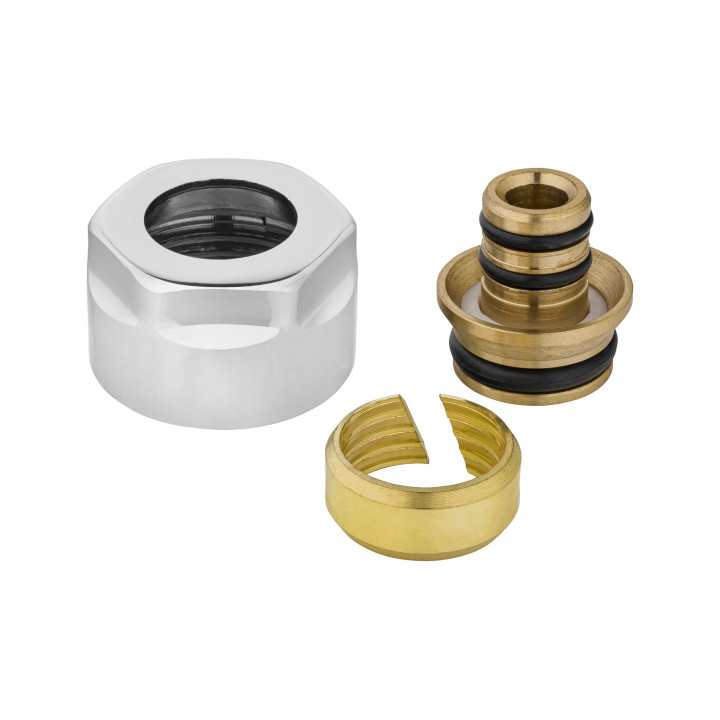 Złączka zaciskowa M22x1,5 x PEX16x2 chrom