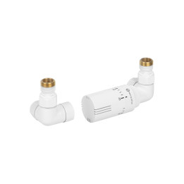Zestaw termostatyczny Tri Axial Valve Invest, biały prawy