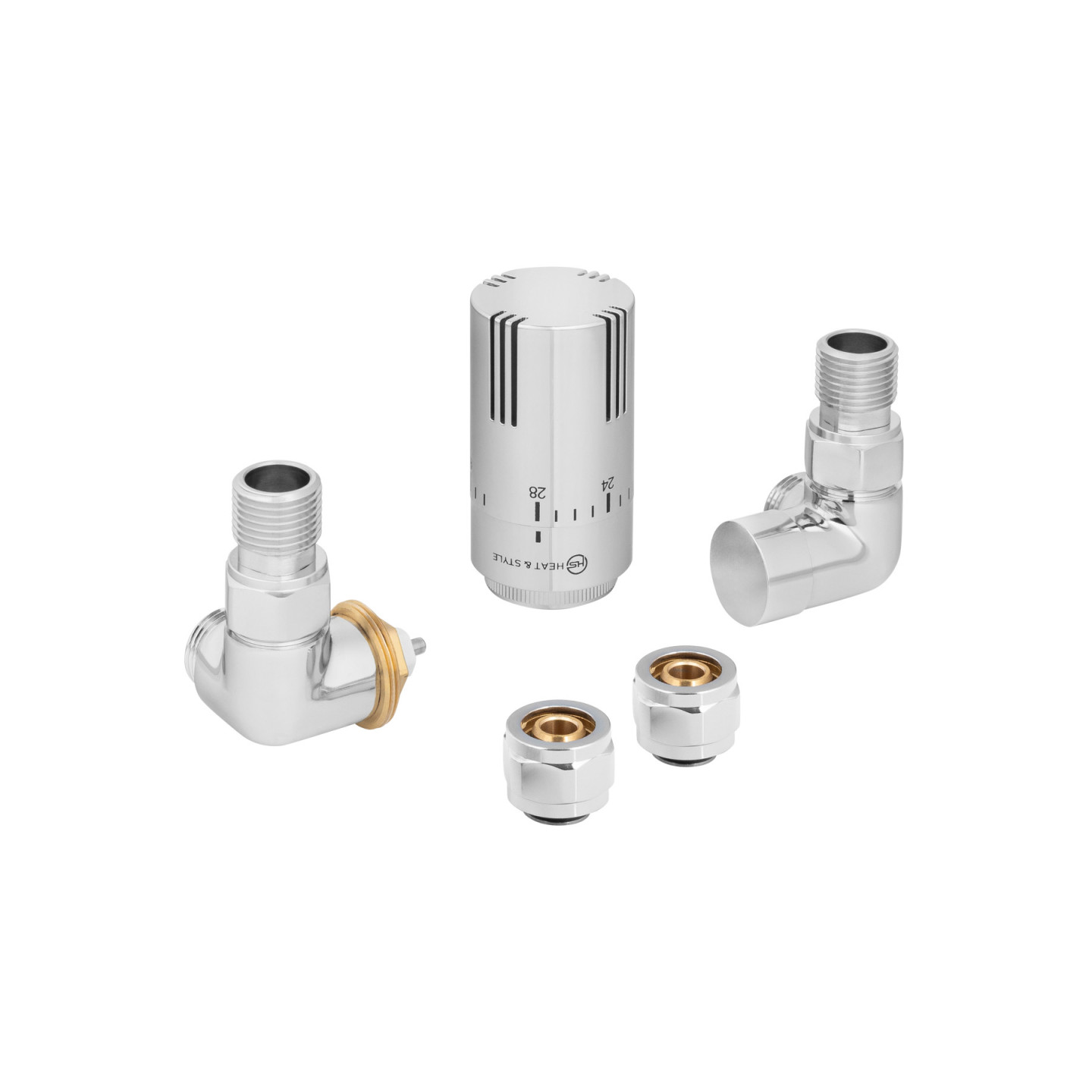 Zestaw termostatyczny Tri Axial Valve Invest, chrom lewy
