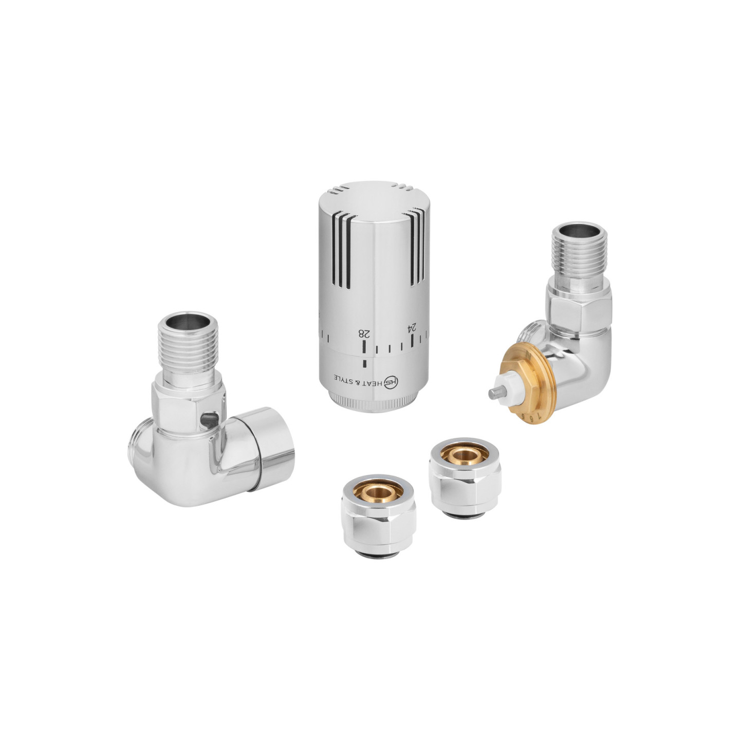 Zestaw termostatyczny Tri Axial Valve Invest, chrom prawy