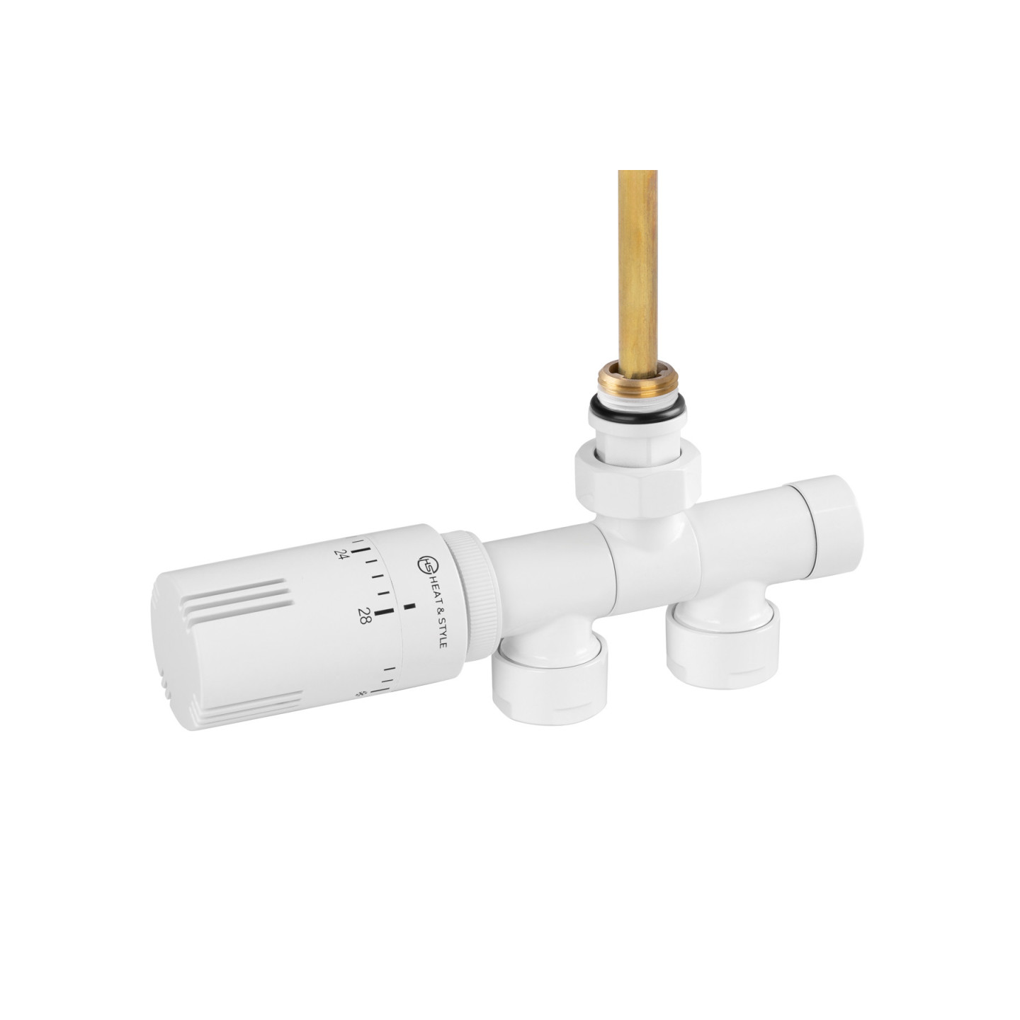 Przyłącze jednootworowe Single Pipe Valve Invest, biały