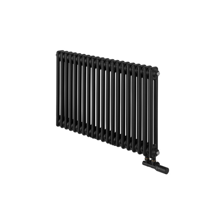 Grzejnik dekoracyjny żeberkowy retro CL2E-575x920-D50L/P-B czarny