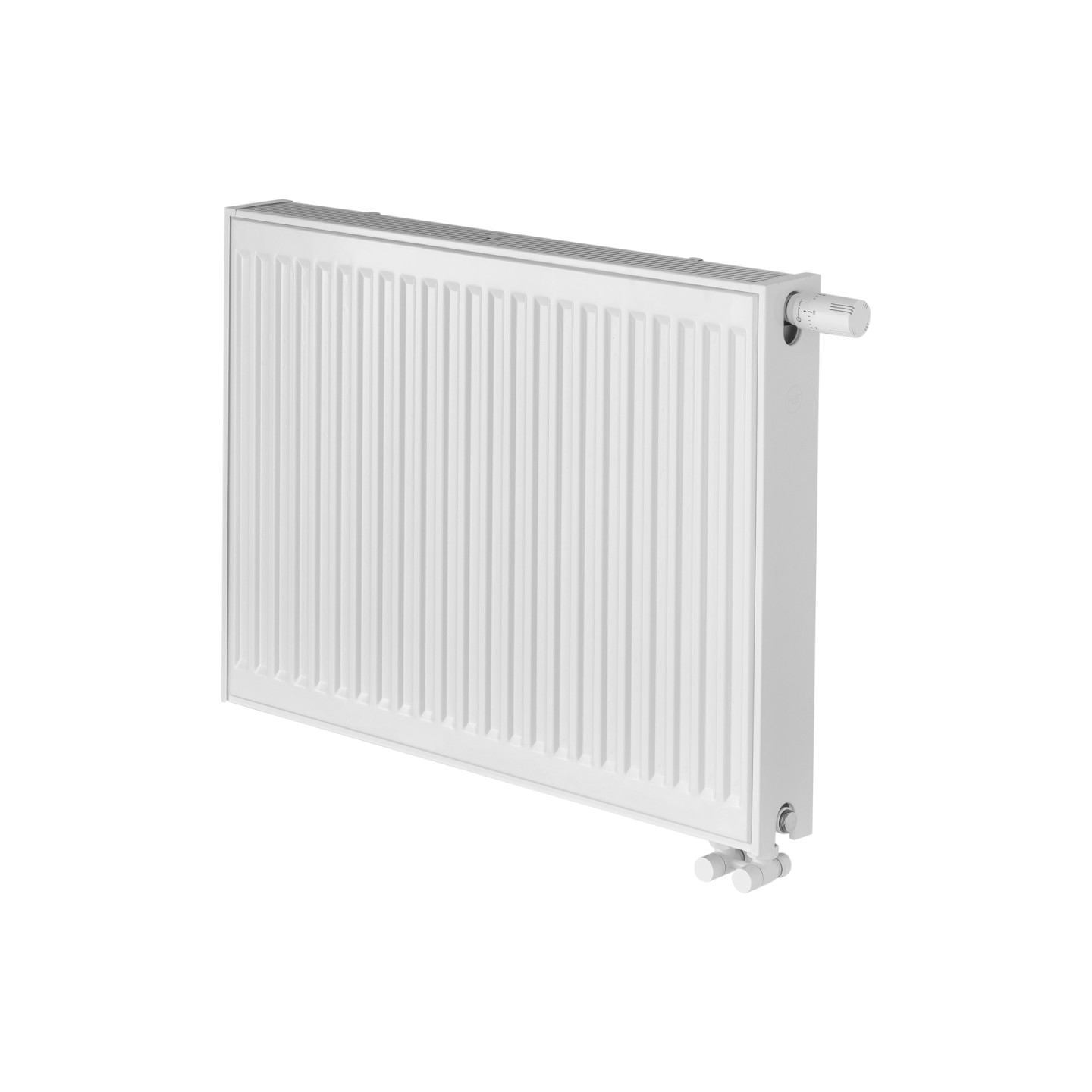 Grzejnik pokojowy panelowy Classic Line CV22 600x800 biały 1267W - widok perspektywiczny