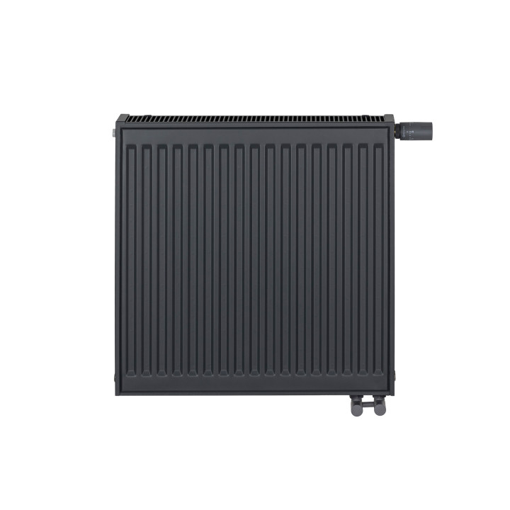 Grzejnik pokojowy panelowy Classic Line CV22 600x600 antracyt 760W - widok z przodu