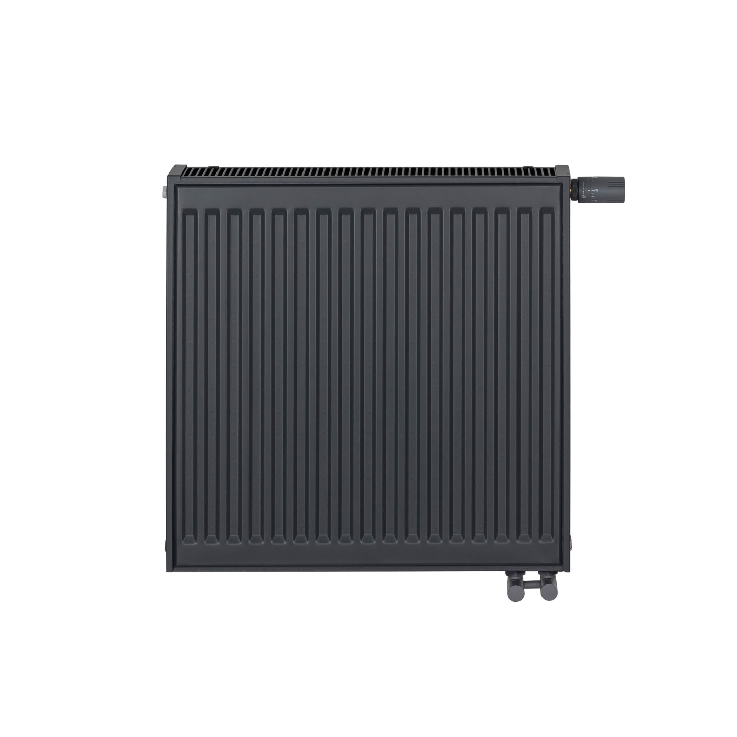 Grzejnik pokojowy panelowy Classic Line CV22 600x600 antracyt 760W - widok z przodu
