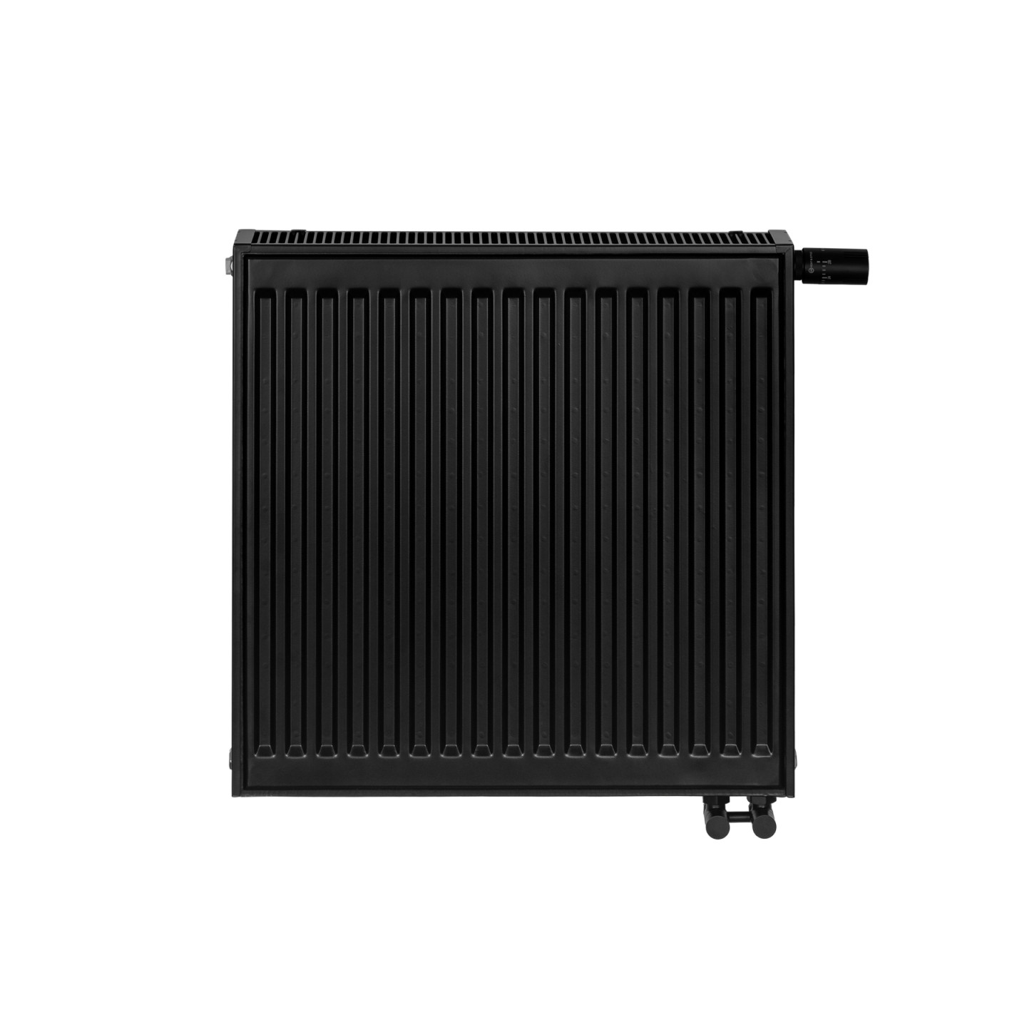 Grzejnik pokojowy panelowy Classic Line CV22 600x600 czarny 760W - widok z przodu