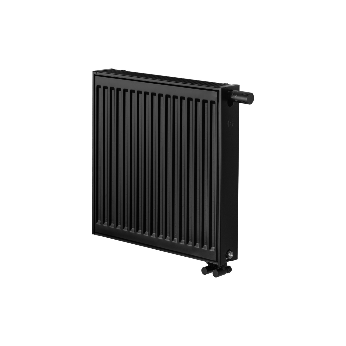 Grzejnik pokojowy panelowy Classic Line CV22 600x600 czarny 760W - widok perspektywiczny