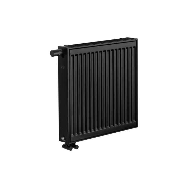 Grzejnik pokojowy panelowy Classic Line CV22 600x600 czarny 760W - widok perspektywiczny