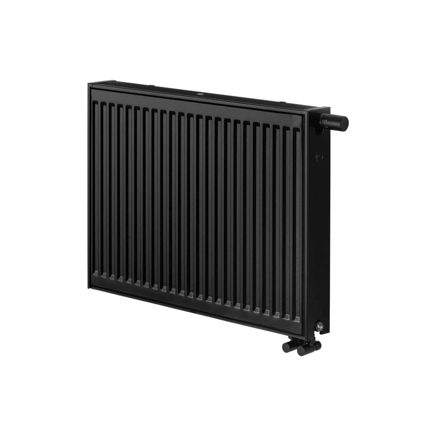 Grzejnik pokojowy panelowy Classic Line CV22 600x800 czarny 1267W - widok perspektywiczny
