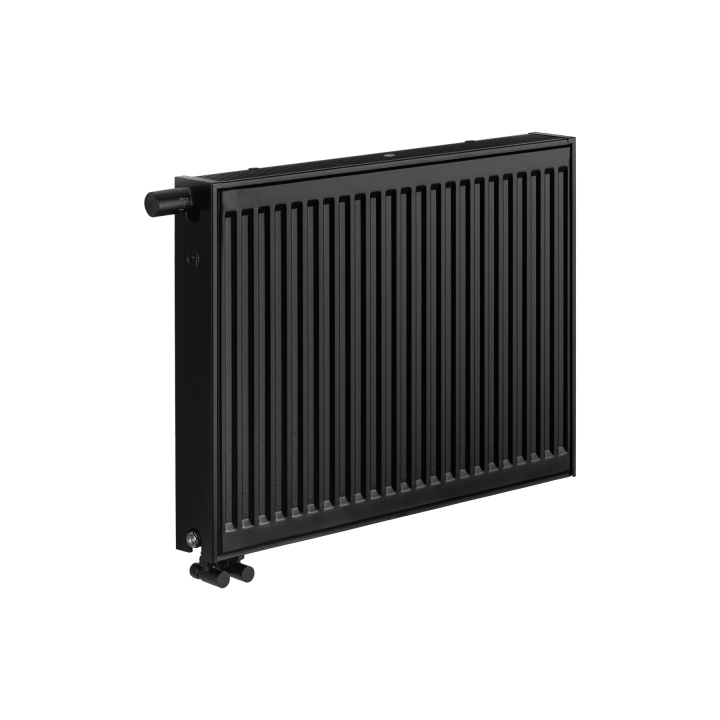 Grzejnik pokojowy panelowy Classic Line CV22 600x800 czarny 1267W - widok perspektywiczny