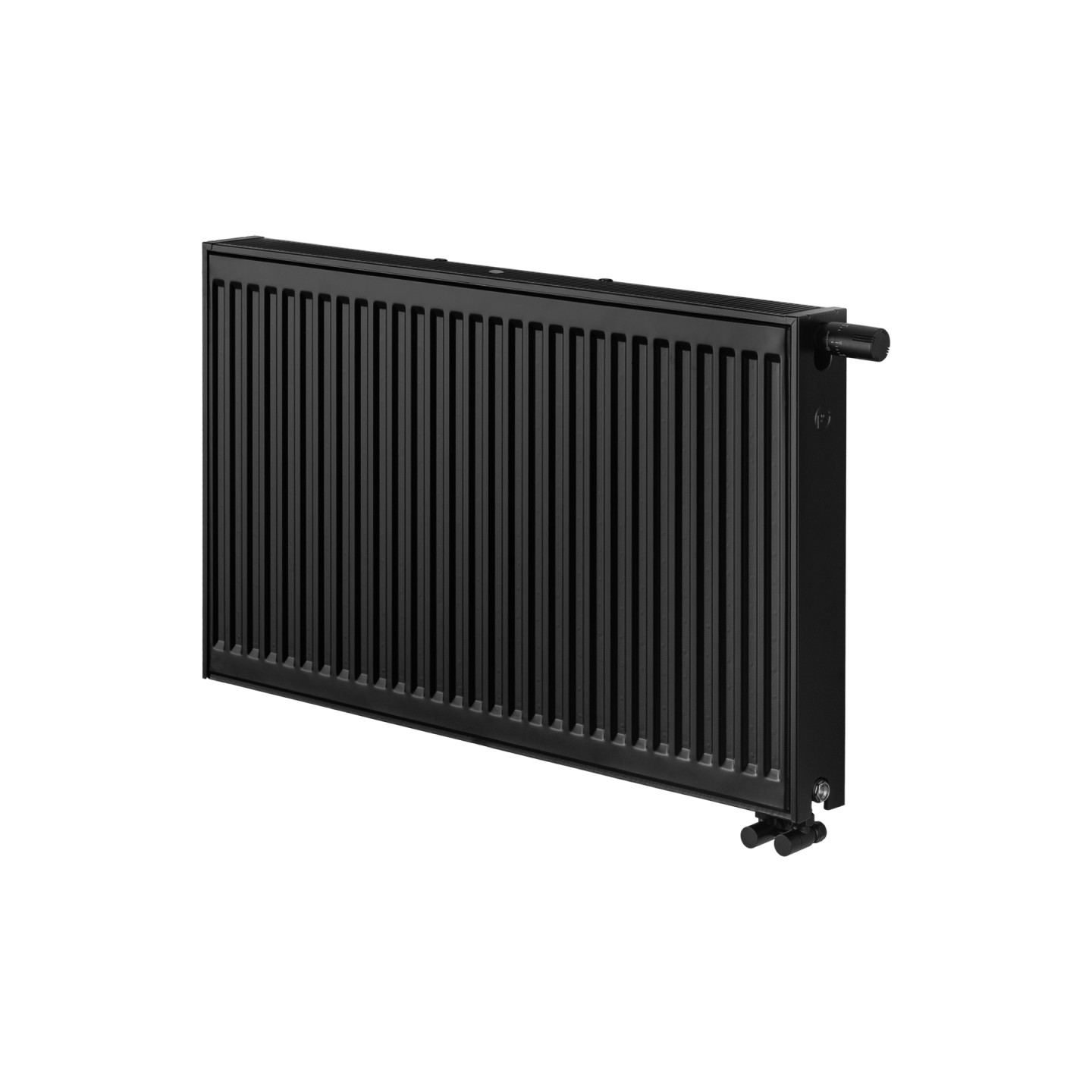 Grzejnik pokojowy panelowy Classic Line CV22 600x1000 czarny 1584W - widok perspektywiczny