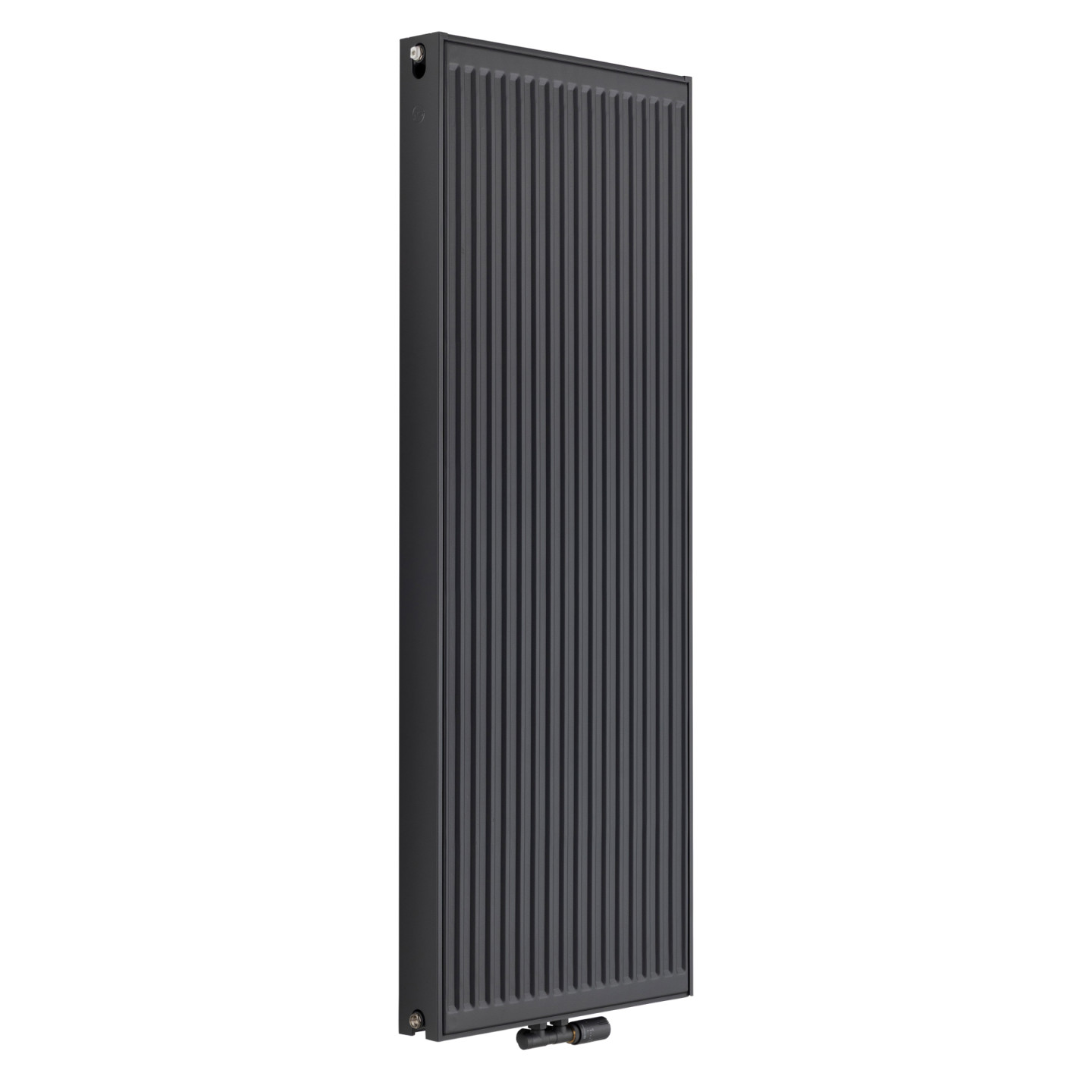 Grzejnik pokojowy panelowy pionowy TYP22 1600x600 antracyt 2153W - widok perspektywiczny