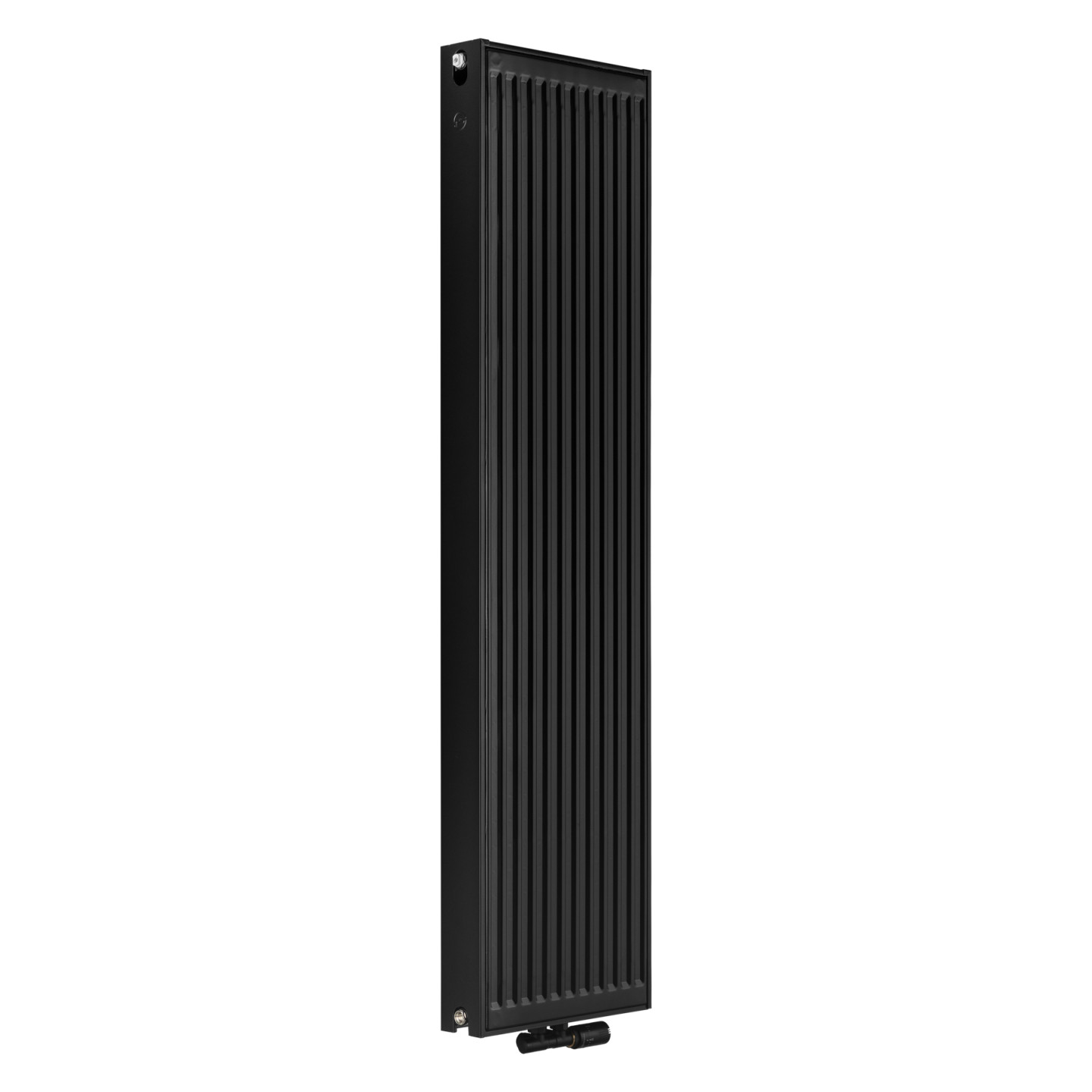 Grzejnik pokojowy panelowy pionowy TYP22 1600x400 czarny 1435W - widok perspektywiczny
