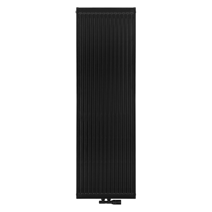 Grzejnik pokojowy panelowy pionowy TYP22 1600x500 czarny 1794W - widok z przodu