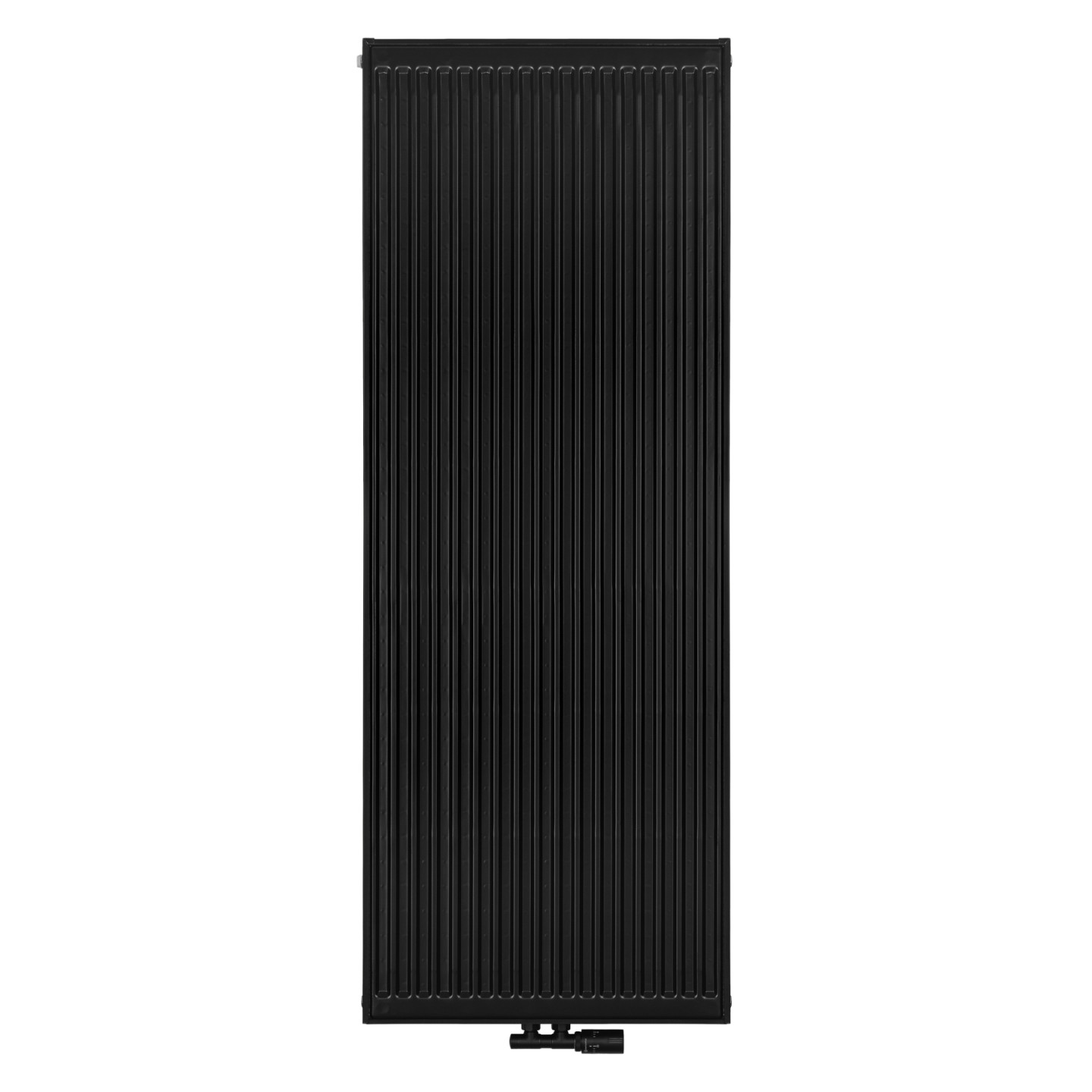 Grzejnik pokojowy panelowy pionowy TYP22 1600x600 czarny 2153W - widok z przodu