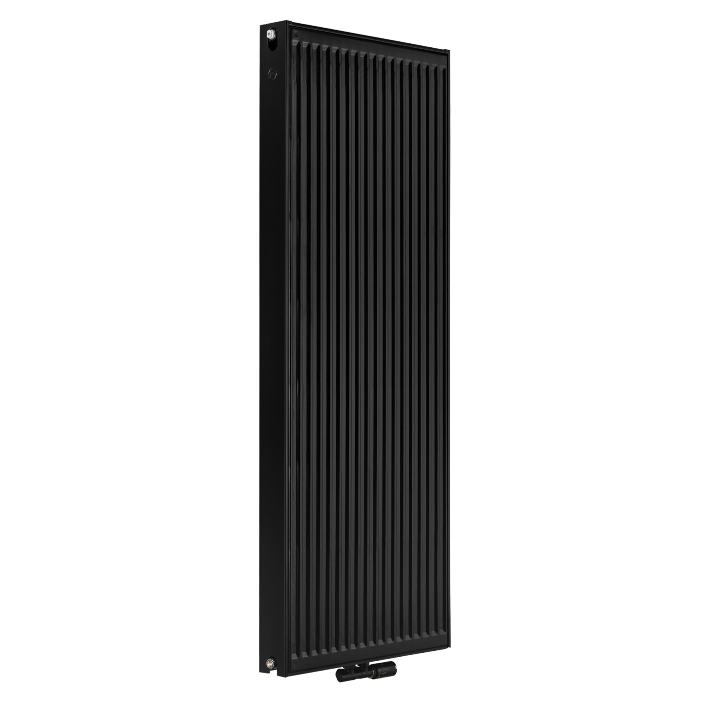 Grzejnik pokojowy panelowy pionowy TYP22 1600x600 czarny 2153W - widok perspektywiczny