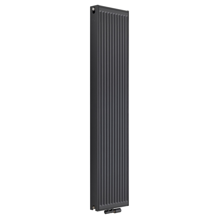 Grzejnik pokojowy panelowy pionowy TYP22 1800x400 antracyt 1563W - widok perspektywiczny