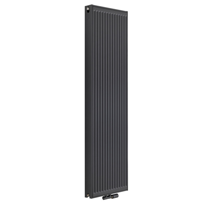 Grzejnik pokojowy panelowy pionowy TYP22 1800x500 antracyt 1954W - widok perspektywiczny