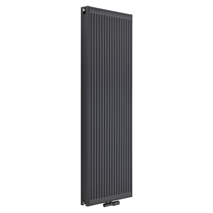 Grzejnik pokojowy panelowy pionowy TYP22 1800x600 antracyt 2345W - widok perspektywiczny
