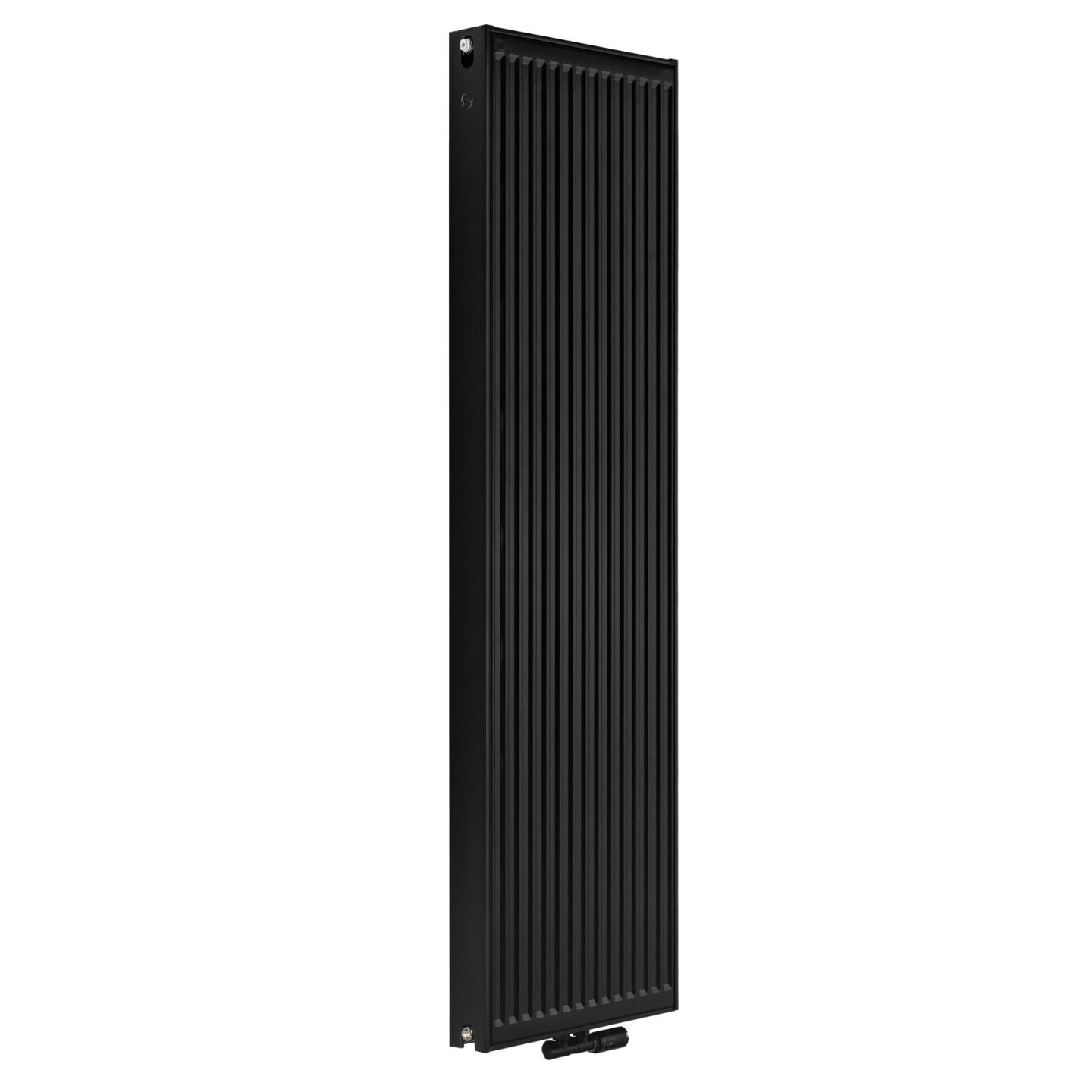 Grzejnik pokojowy panelowy pionowy TYP22 1800x500 czarny 1954W - widok perspektywiczny