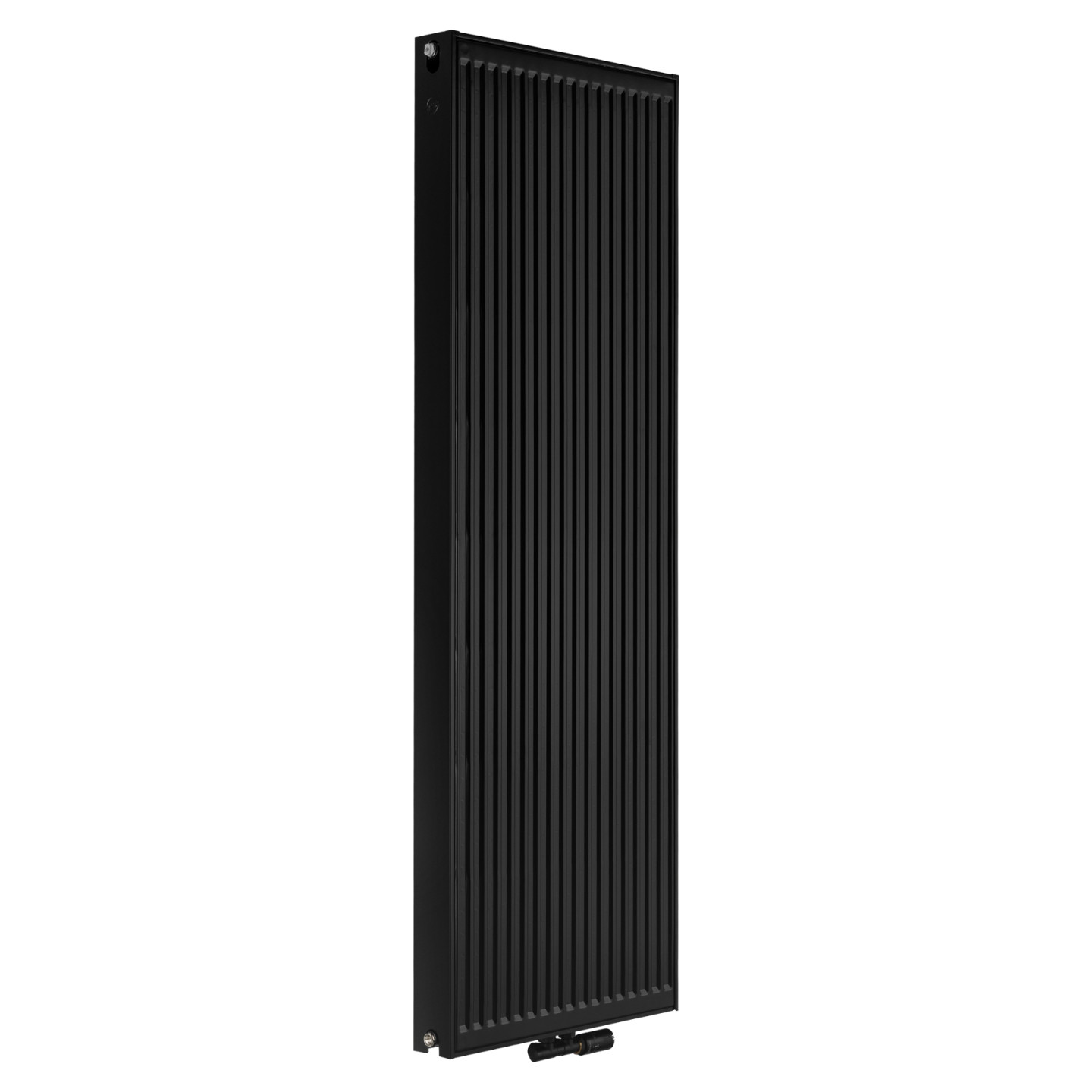 Grzejnik pokojowy panelowy pionowy TYP22 1800x600 czarny 2345W - widok perspektywiczny