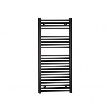 Grzejnik łazienkowy drabinkowy Constans 110x50cm w kolorze czarnym z podłączeniem dolnym o rozstawie 455mm